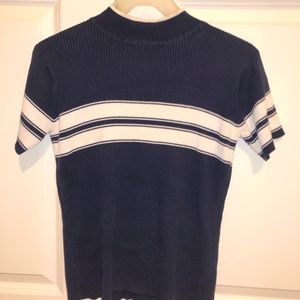 Vintage ribbed high neck top